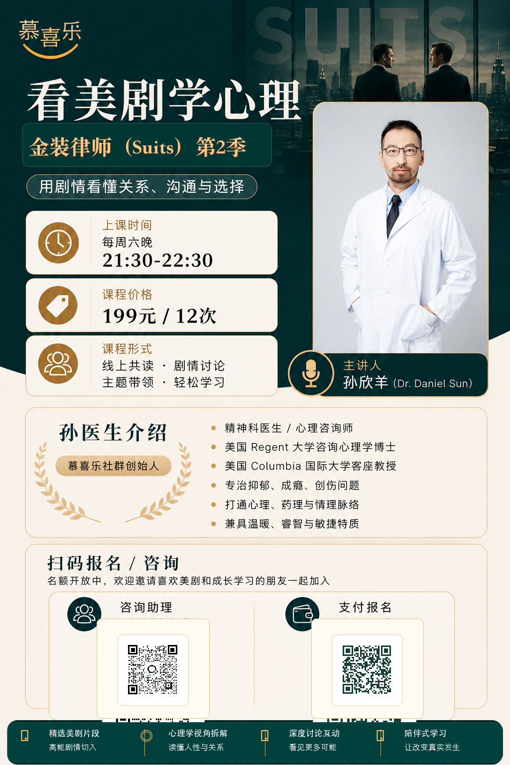 看美剧学心理《金装律师Suits》第2季招募海报